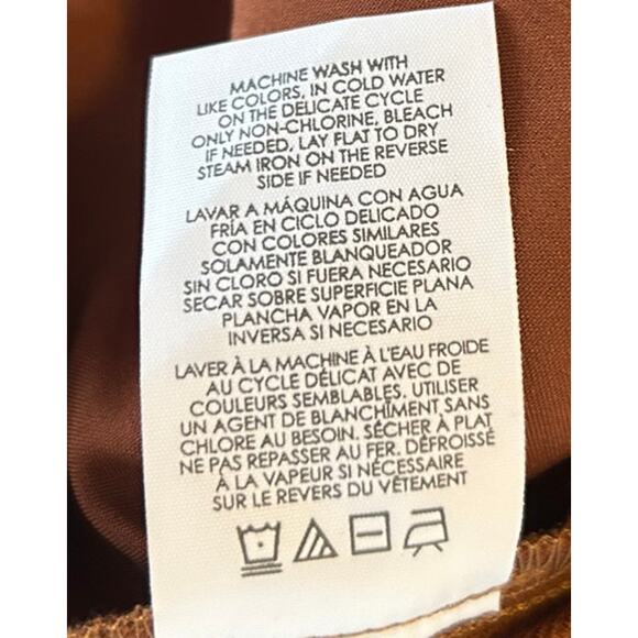 Cabi #6478 Cruise Crop Wide Leg Linen Blend Pants in Sienna Brown, Size S - Picture 5 of 5